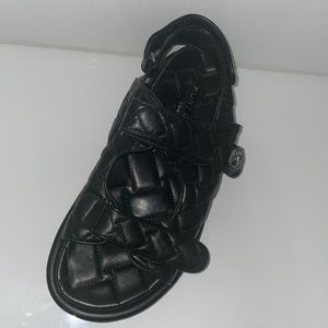 Kurt Geiger London Orson Quilted Detail Leather Platform Sandals